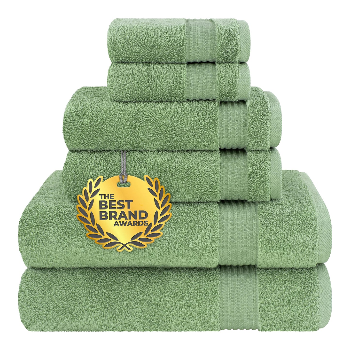 Cotton Paradise 6 Piece Towel Set, 100% Cotton Soft Absorbent Turkish Towels for Bathroom, 2 Bath Towels 2 Hand Towels 2 Washcloths, Red Towel Set