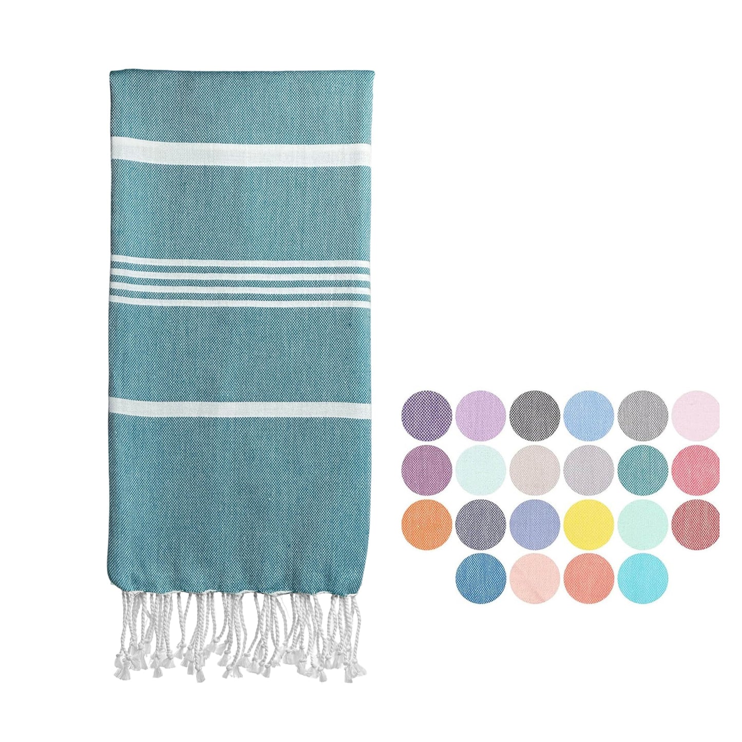 Beach Towel 100% Cotton Turkish Beach Towel Adult 38x70 Inch Pre-washed Absorbent Extra Large|Sand Free Quick Dry BathTowels|Lightweight Blanket|Travel Cruise Camping Spa Gym Yoga Sports Towel|Yellow