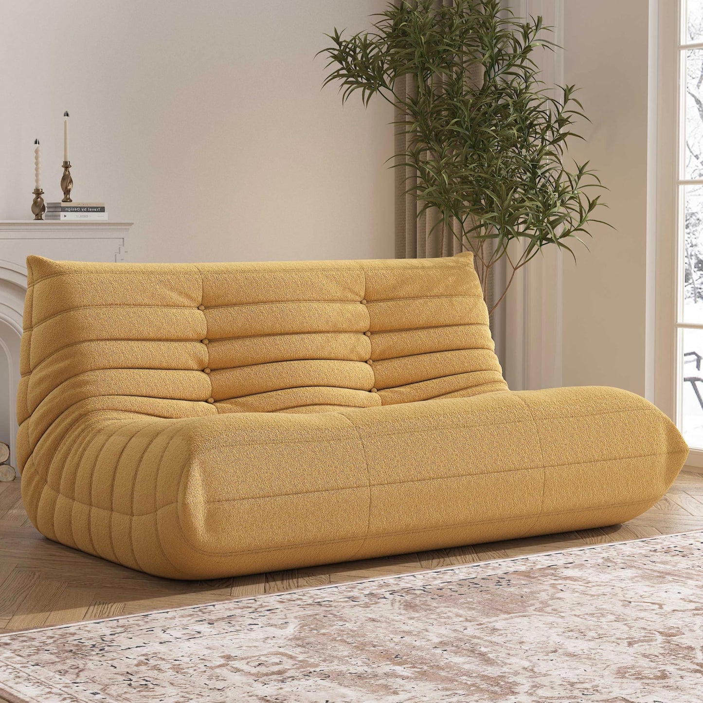 Bean Bag Chair, Memory Foam Bean Bag Sofa Large Bean Bag Chair for Adults, Bean Bag Chairs for Teens with High Density Comfortable Foam, Bean Bag for Living Room, Bedroom (Coffee)