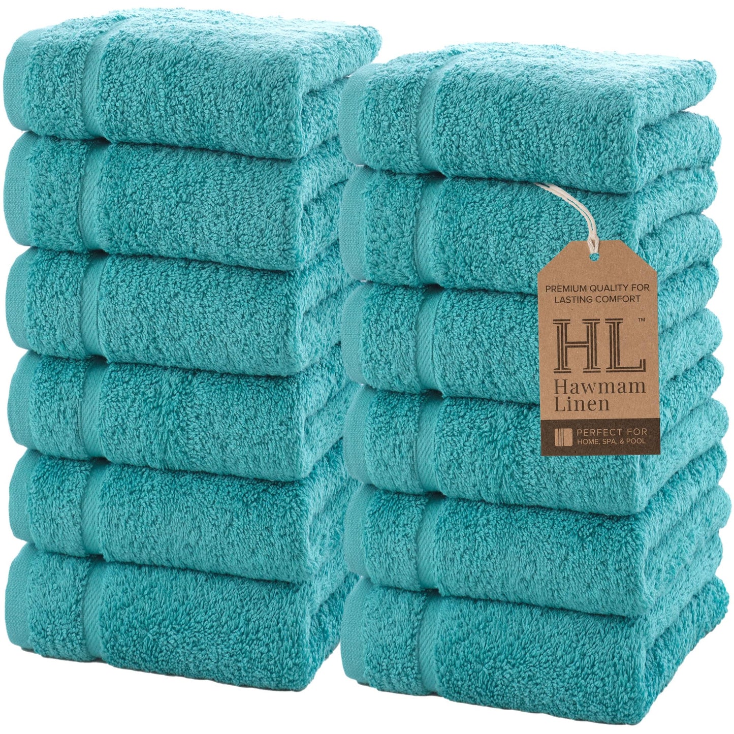 Hawmam Linen Coral Orange Bath Towels 4 Pack Soft and Absorbent, Premium Quality Perfect for Daily Use 100% Cotton Towel 600 GSM
