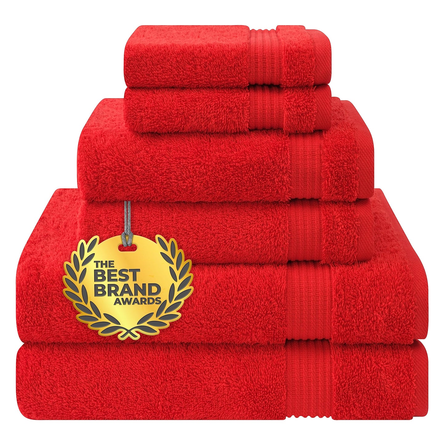 Cotton Paradise 6 Piece Towel Set, 100% Cotton Soft Absorbent Turkish Towels for Bathroom, 2 Bath Towels 2 Hand Towels 2 Washcloths, Lilac Towel Set