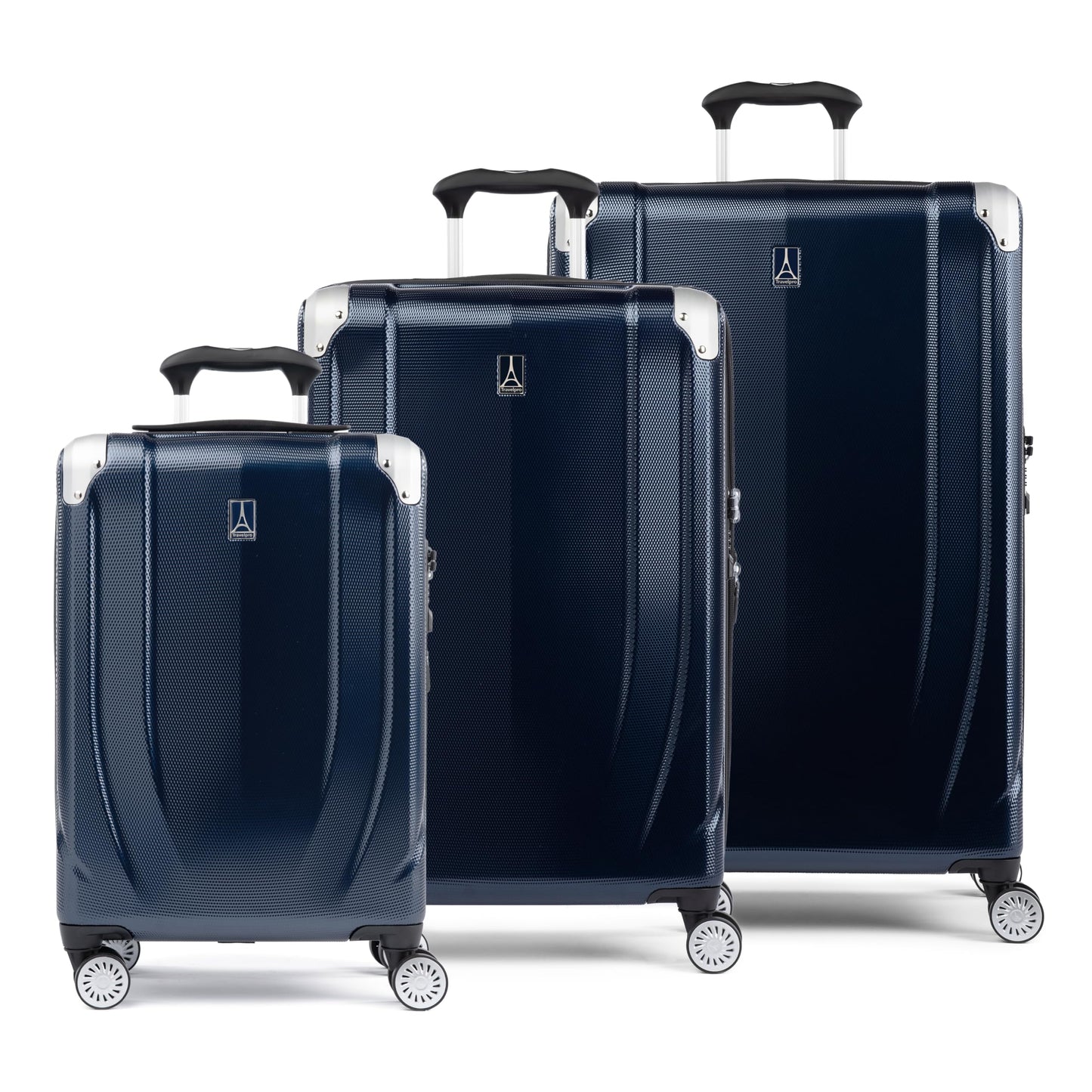 Travelpro Pathways 3 Hardside Expandable Luggage, 8 Spinner Wheels, Lightweight Hard Shell Suitcase, Cloud Grey, Checked Medium 25 Inch
