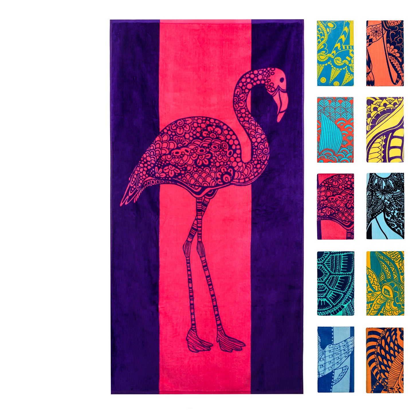 Nova Blue Turtle Beach Towel – Tropical Blue Colors with A Unique Design, Extra Large, XL (34”x 63”) Made from 100% Cotton for Kids & Adults