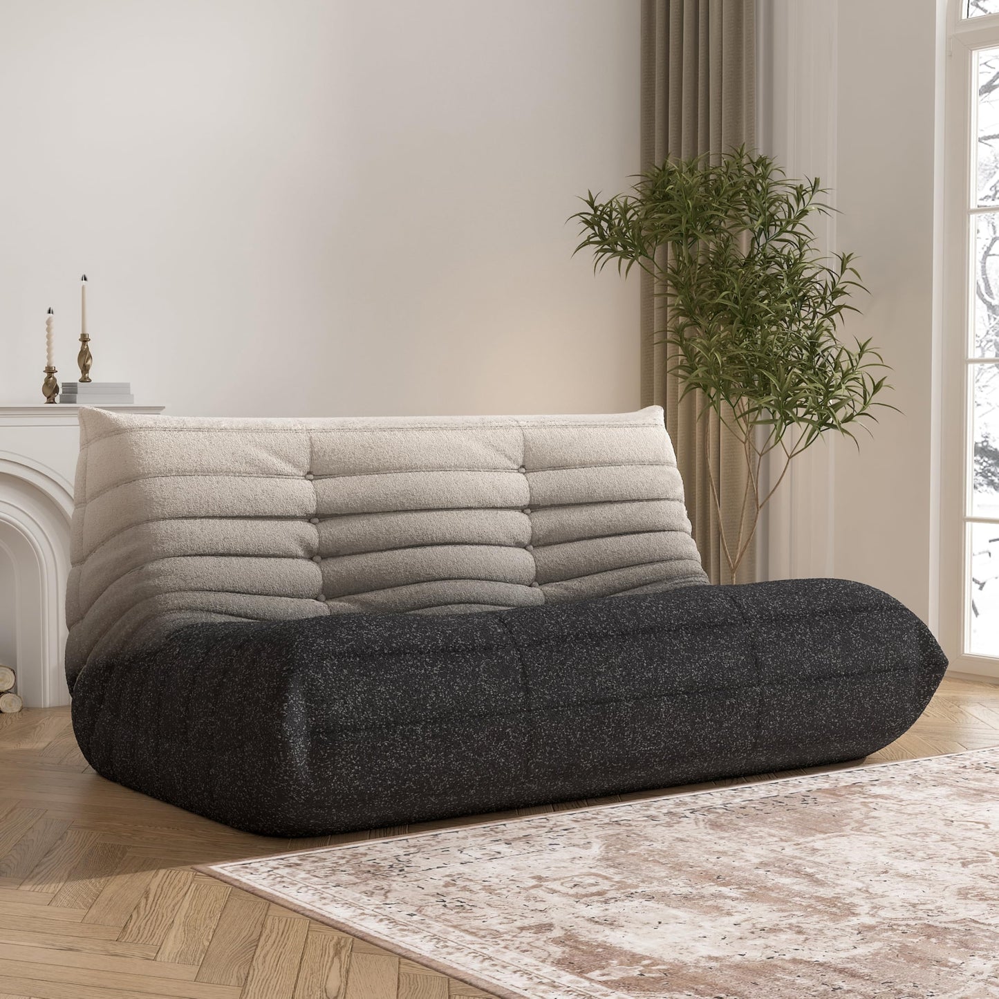 Bean Bag Chair, Memory Foam Bean Bag Sofa Large Bean Bag Chair for Adults, Bean Bag Chairs for Teens with High Density Comfortable Foam, Bean Bag for Living Room, Bedroom (Coffee)