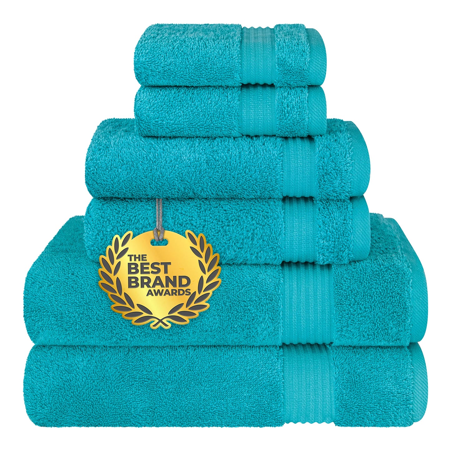 Cotton Paradise 6 Piece Towel Set, 100% Cotton Soft Absorbent Turkish Towels for Bathroom, 2 Bath Towels 2 Hand Towels 2 Washcloths, Lilac Towel Set