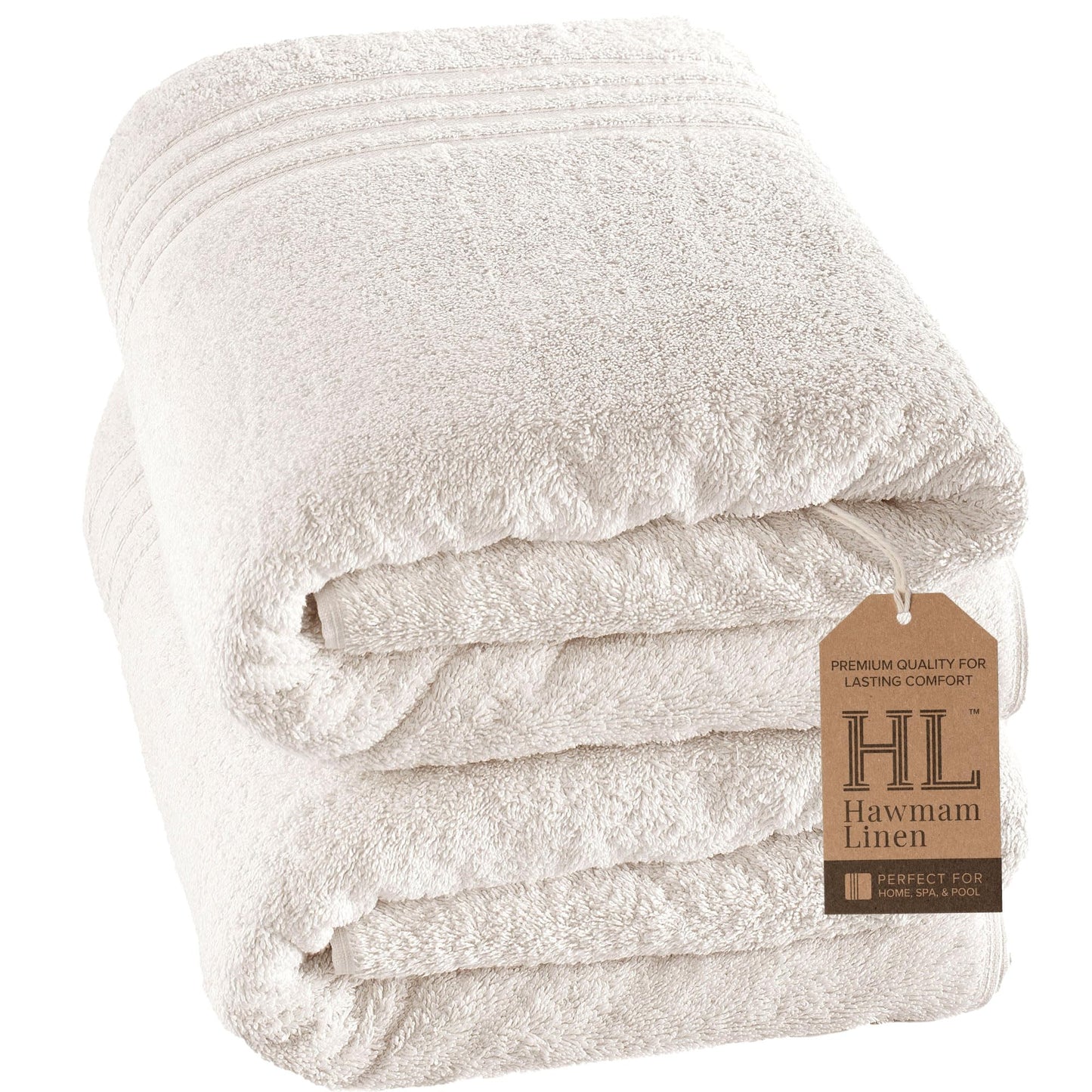 Hawmam Linen Coral Orange Bath Towels 4 Pack Soft and Absorbent, Premium Quality Perfect for Daily Use 100% Cotton Towel 600 GSM
