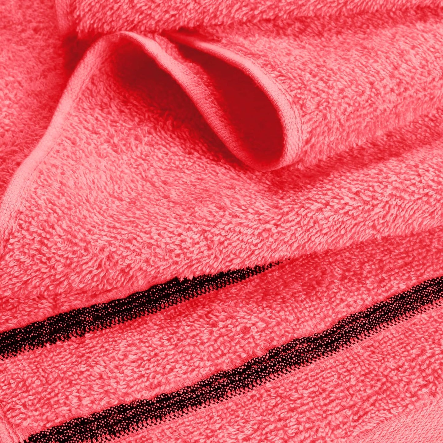 MyOwn Cotton 2 Pack Oversized Bath Towel Set 28x55 inches, Large Bath Towels, Ultra Absorbant Compact Quickdry & Lightweight Towel, Ideal for Gym Travel Camp Pool - Coral Orange, 71617