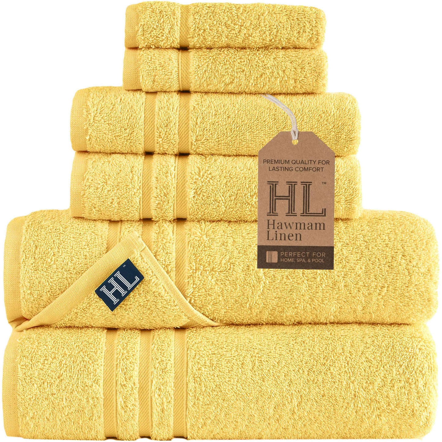 Hawmam Linen Coral Orange Bath Towels 4 Pack Soft and Absorbent, Premium Quality Perfect for Daily Use 100% Cotton Towel 600 GSM