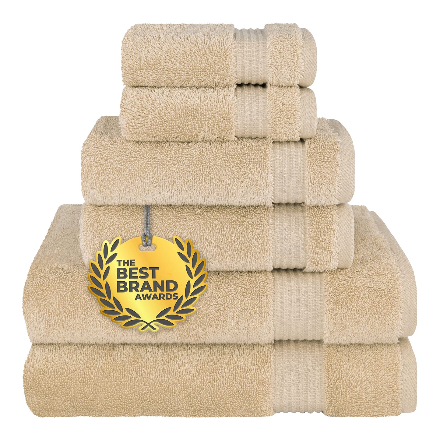 Cotton Paradise 6 Piece Towel Set, 100% Cotton Soft Absorbent Turkish Towels for Bathroom, 2 Bath Towels 2 Hand Towels 2 Washcloths, Red Towel Set