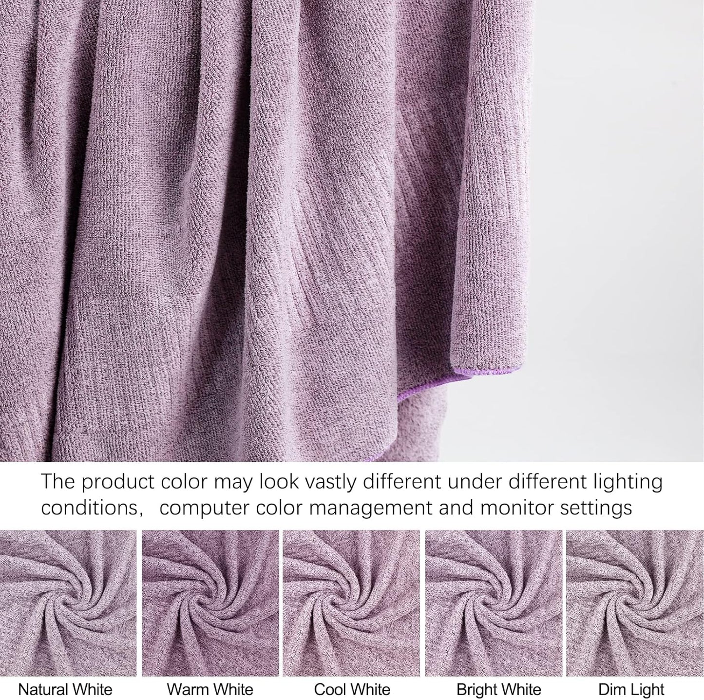 Bath Towels 4 Pack Large Bathroom Bamboo Viscose Towels 35” x 63” Plush Soft Bath Towel for Shower Extra Absorbent Jumbo Bath Sheet - Multipurpose Use as Sports, Travel, Fitness, Yoga (Purple)