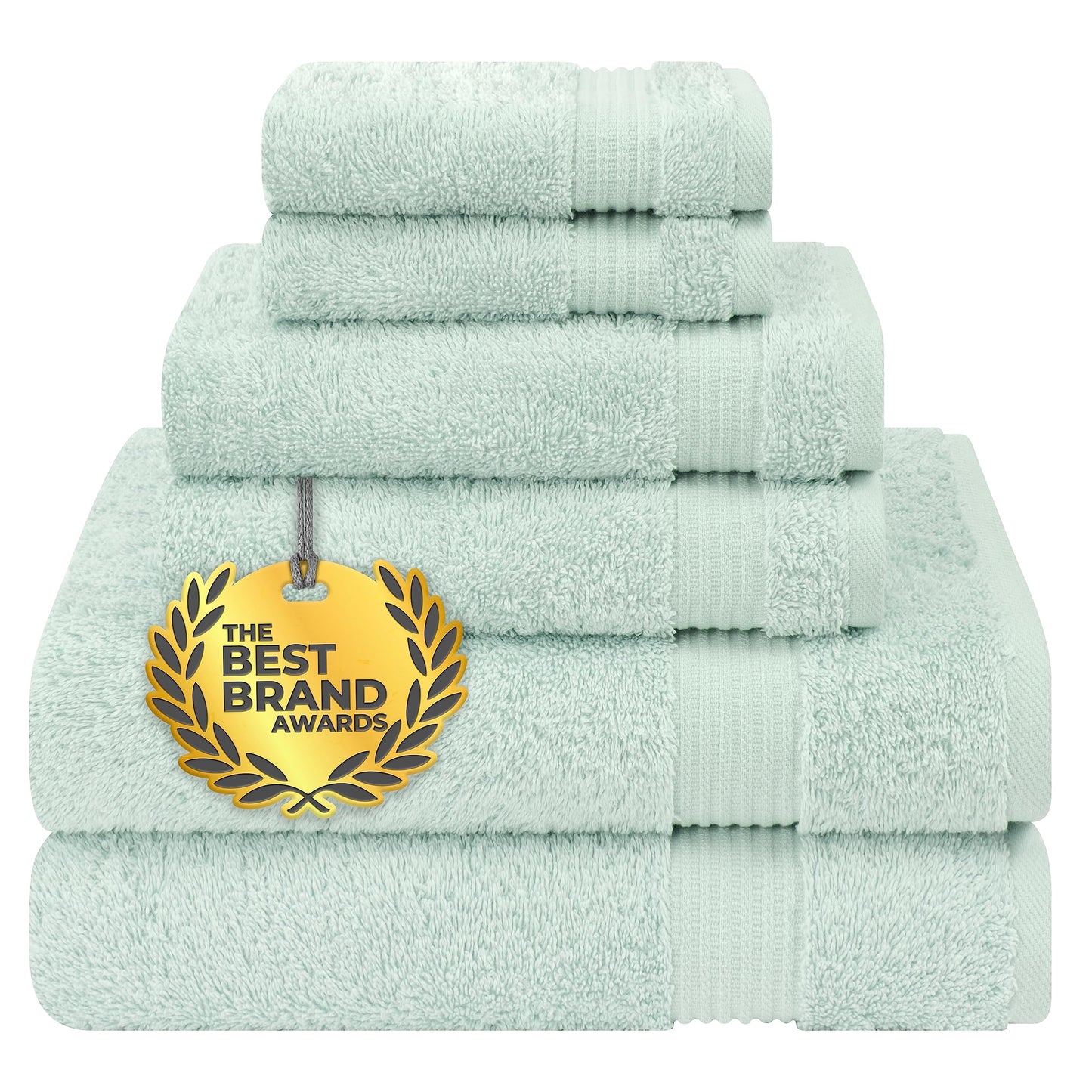 Cotton Paradise 6 Piece Towel Set, 100% Cotton Soft Absorbent Turkish Towels for Bathroom, 2 Bath Towels 2 Hand Towels 2 Washcloths, Red Towel Set