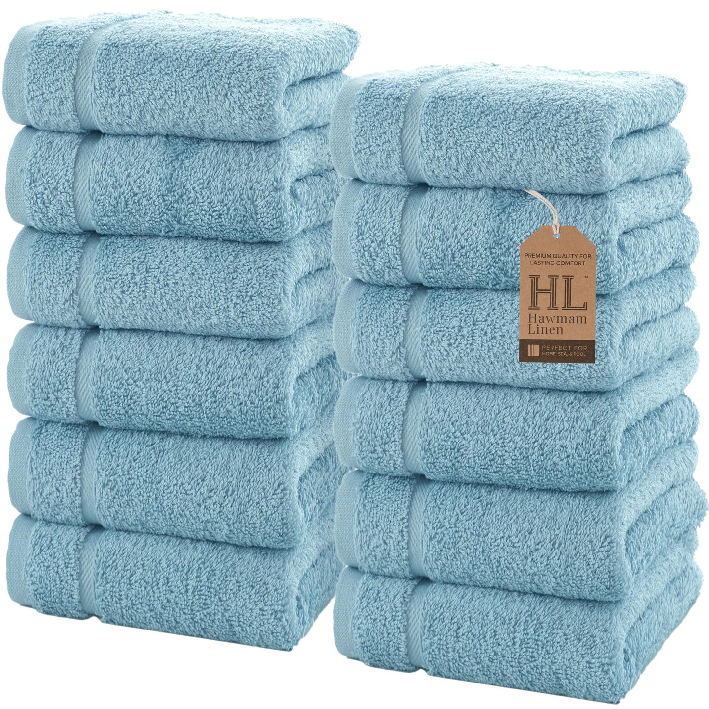 Hawmam Linen Coral Orange Bath Towels 4 Pack Soft and Absorbent, Premium Quality Perfect for Daily Use 100% Cotton Towel 600 GSM