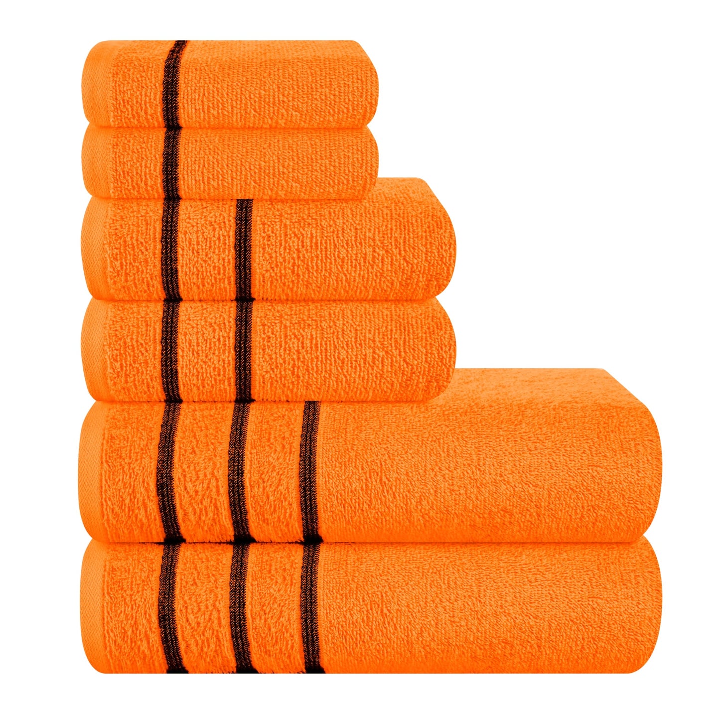MyOwn Cotton 2 Pack Oversized Bath Towel Set 28x55 inches, Large Bath Towels, Ultra Absorbant Compact Quickdry & Lightweight Towel, Ideal for Gym Travel Camp Pool - Coral Orange, 71617