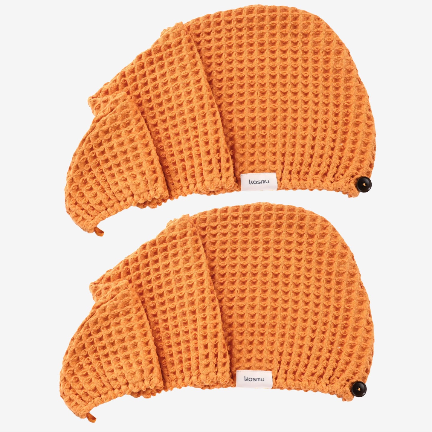 Luxury Japanese Cotton Waffle Bath Towel | Plush, Absorbent, and Quick Dry (Coral Orange, Hand Towel, 32" x 16")