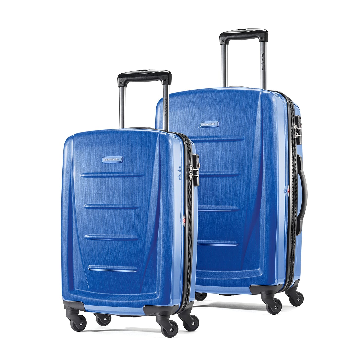 Samsonite Winfield 2 Hardside Expandable Luggage with Spinner Wheels, Burgundy, Checked-Medium 24-Inch