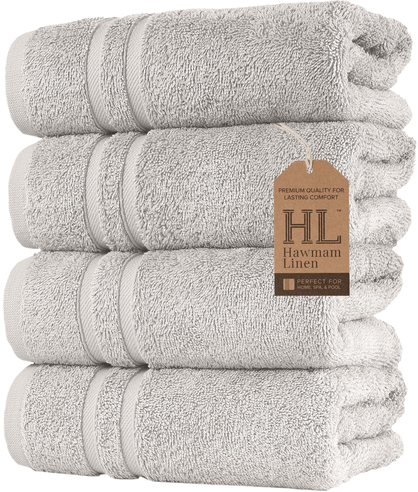 Hawmam Linen Coral Orange Bath Towels 4 Pack Soft and Absorbent, Premium Quality Perfect for Daily Use 100% Cotton Towel 600 GSM