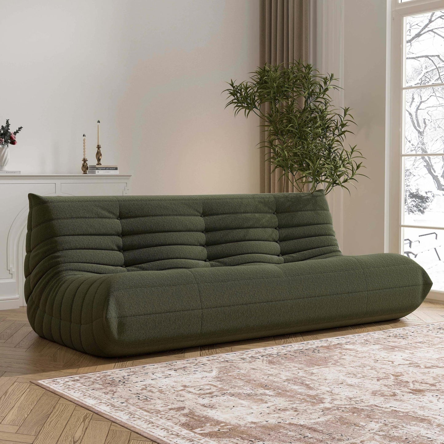 Bean Bag Chair, Memory Foam Bean Bag Sofa Large Bean Bag Chair for Adults, Bean Bag Chairs for Teens with High Density Comfortable Foam, Bean Bag for Living Room, Bedroom (Coffee)