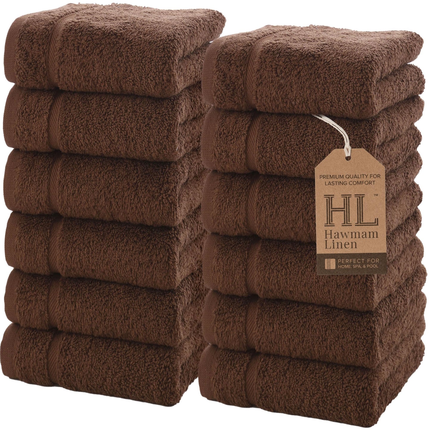 Hawmam Linen Coral Orange Bath Towels 4 Pack Soft and Absorbent, Premium Quality Perfect for Daily Use 100% Cotton Towel 600 GSM
