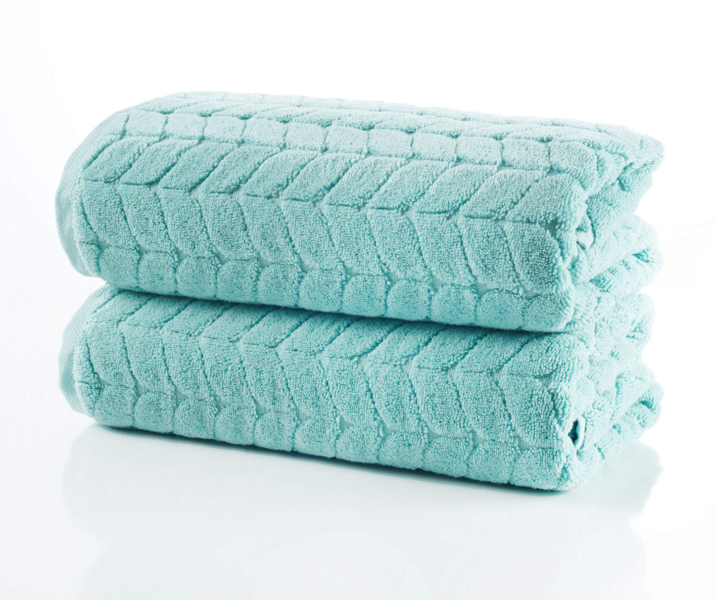 BAGNO MILANO Turkish Cotton Ultra-Soft Plush Absorbent Quick Dry Bathroom Towel Set, Made in Turkey (Petrol Blue, 6 pcs Towel Set)