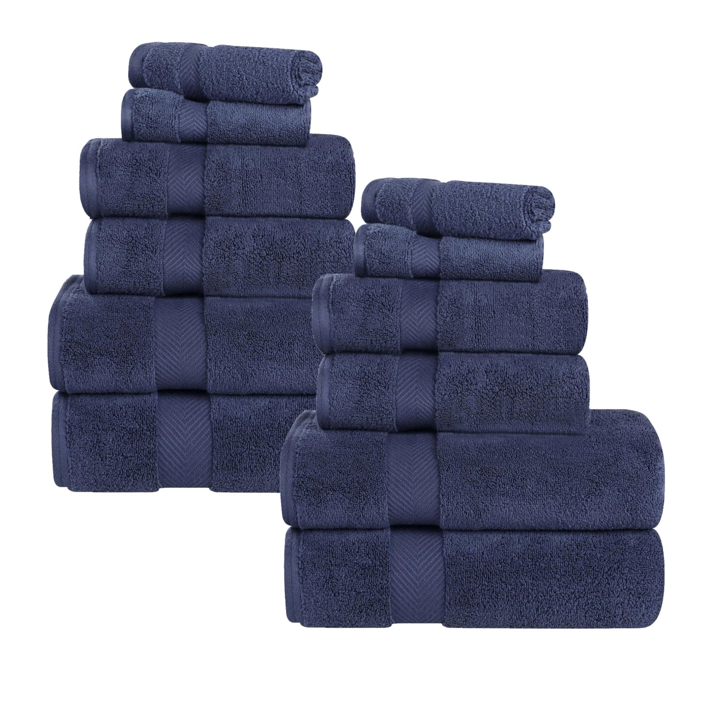 Superior Zero Twist 100% Cotton Bathroom Towels, Super Soft, Fluffy, and Absorbent, Premium Quality 6 Piece Towel Set with 2 Washcloths, 2 Hand Towels, and 2 Bath Towels, Coral