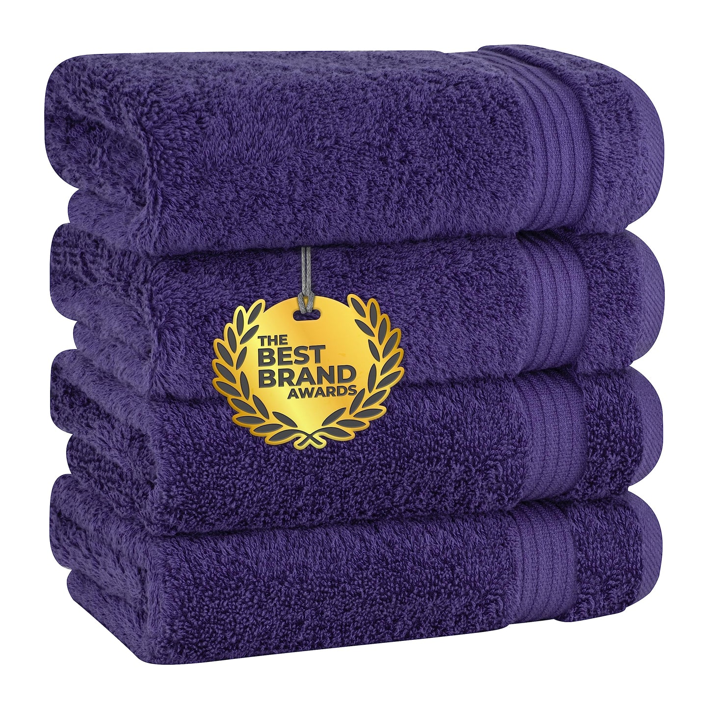Cotton Paradise 6 Piece Towel Set, 100% Cotton Soft Absorbent Turkish Towels for Bathroom, 2 Bath Towels 2 Hand Towels 2 Washcloths, Lilac Towel Set