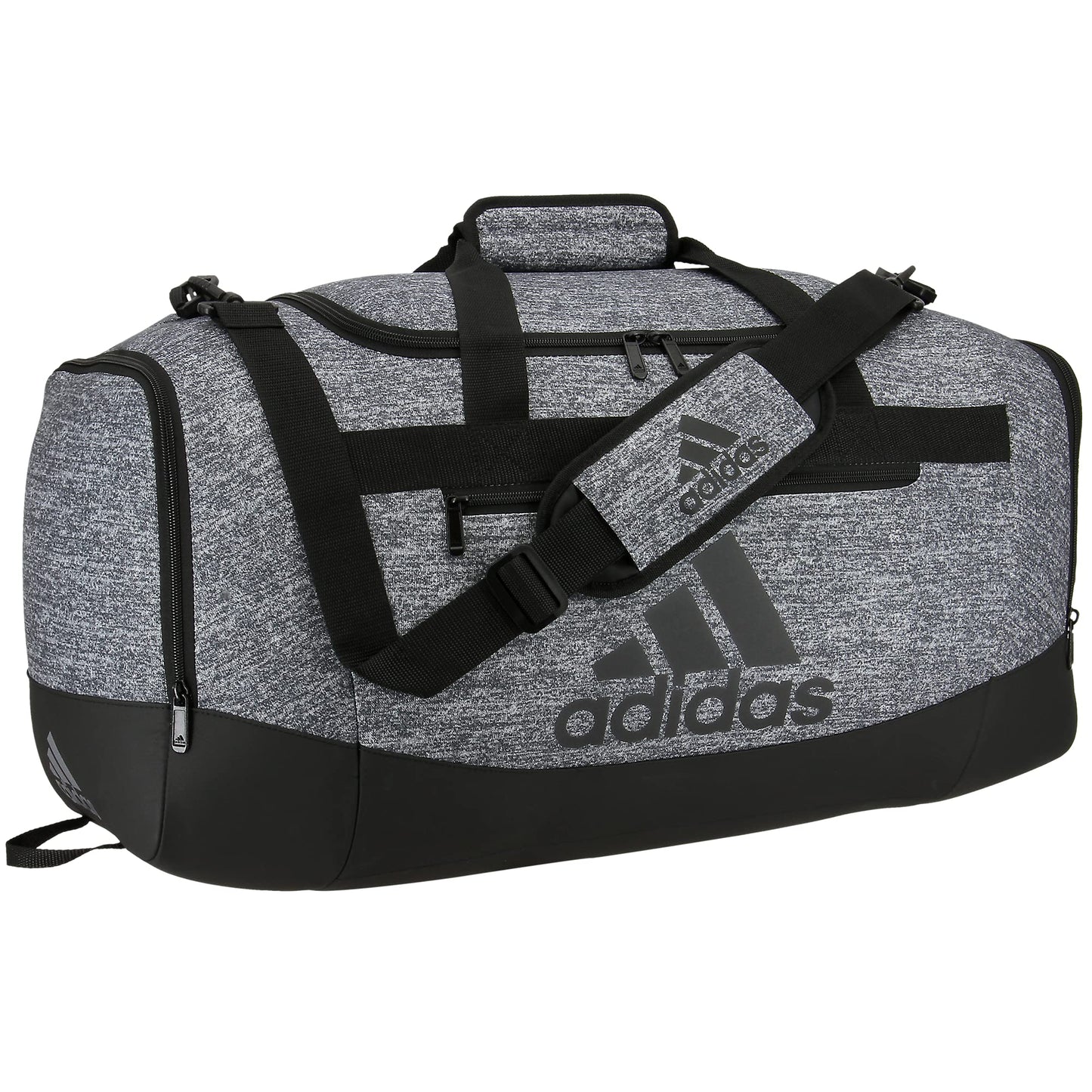 adidas Unisex Defender 4.0 Gym Duffel Bag for Men and Women, Black/White, Small (38L)