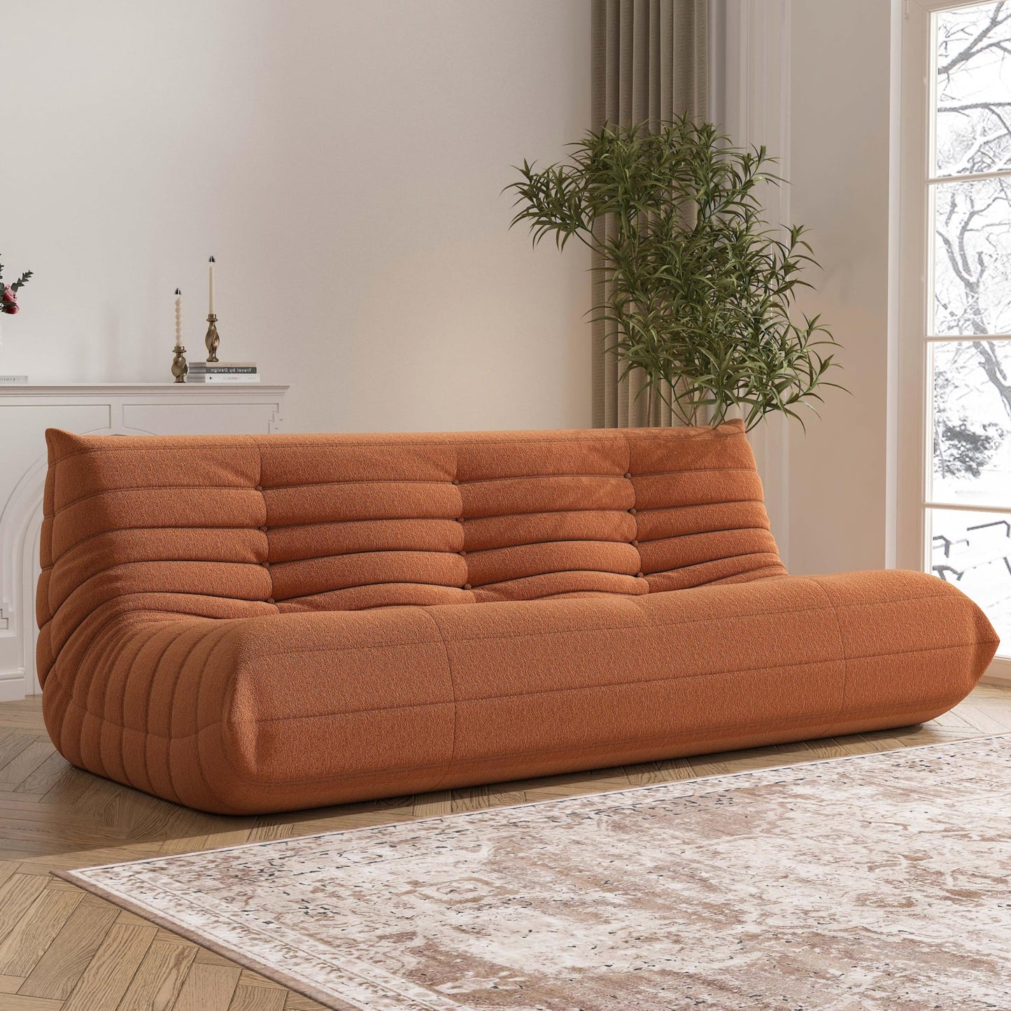 Bean Bag Chair, Memory Foam Bean Bag Sofa Large Bean Bag Chair for Adults, Bean Bag Chairs for Teens with High Density Comfortable Foam, Bean Bag for Living Room, Bedroom (Coffee)