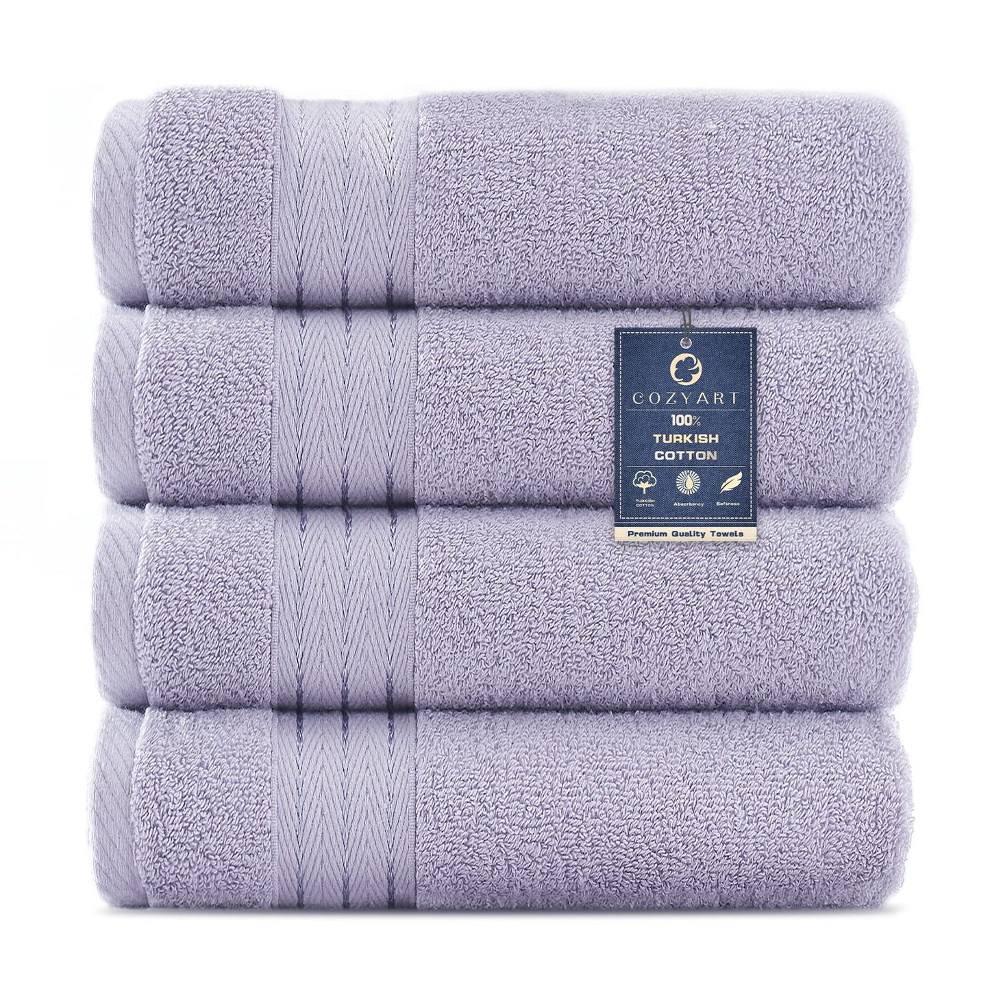 COZYART Burnt Orange Bath Towel Set for Bathroom Turkish Cotton Thick Soft Absorbent Durable 650 GSM Towel Sets of 6, 2 Large Bath Towels, 2 Hand Towels, 2 Washclothes