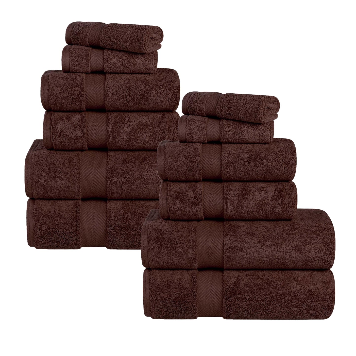 Superior Zero Twist 100% Cotton Bathroom Towels, Super Soft, Fluffy, and Absorbent, Premium Quality 6 Piece Towel Set with 2 Washcloths, 2 Hand Towels, and 2 Bath Towels, Coral