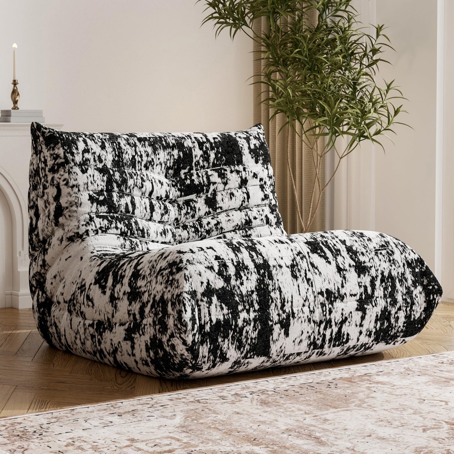 Bean Bag Chair, Memory Foam Bean Bag Sofa Large Bean Bag Chair for Adults, Bean Bag Chairs for Teens with High Density Comfortable Foam, Bean Bag for Living Room, Bedroom (Coffee)
