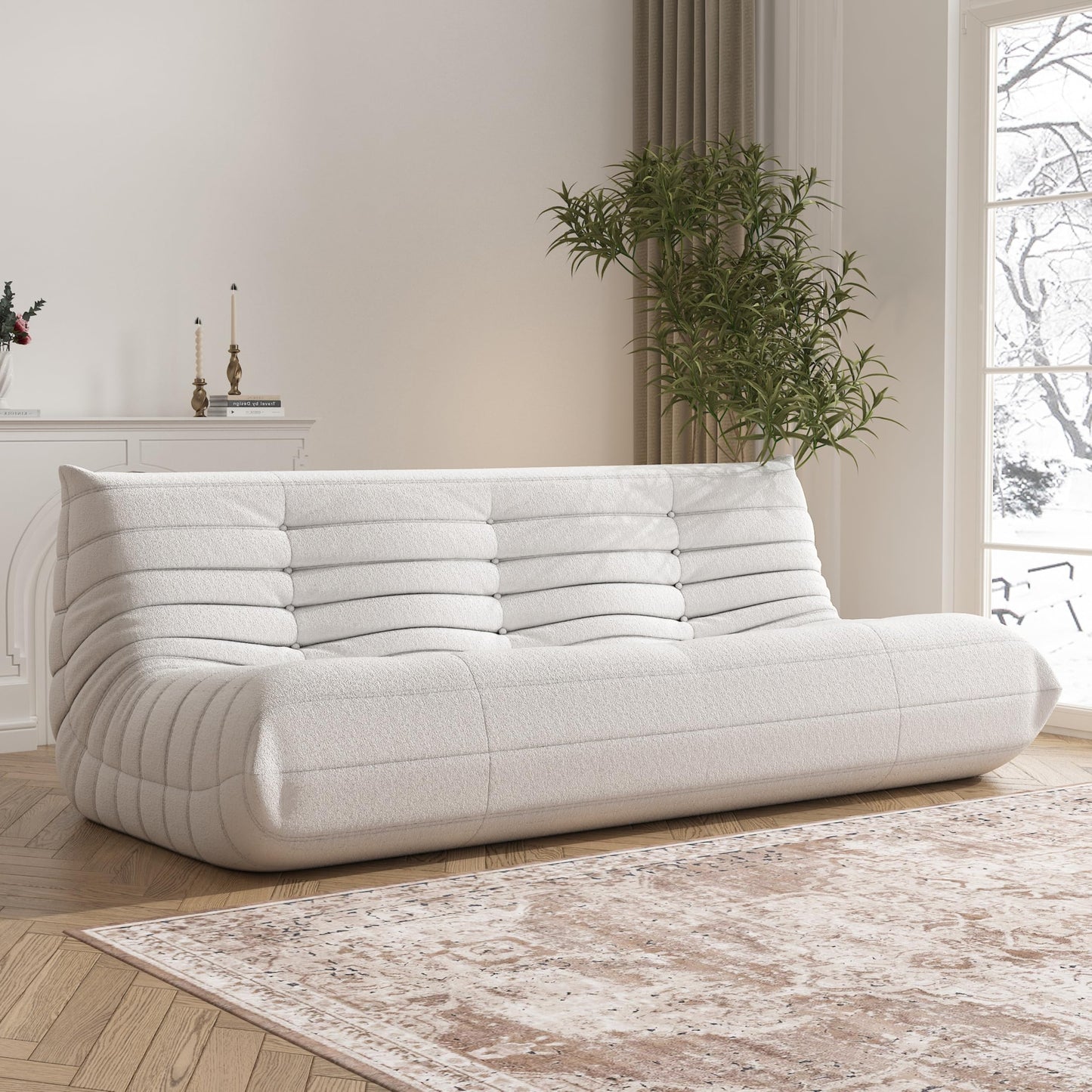 Bean Bag Chair, Memory Foam Bean Bag Sofa Large Bean Bag Chair for Adults, Bean Bag Chairs for Teens with High Density Comfortable Foam, Bean Bag for Living Room, Bedroom (Coffee)