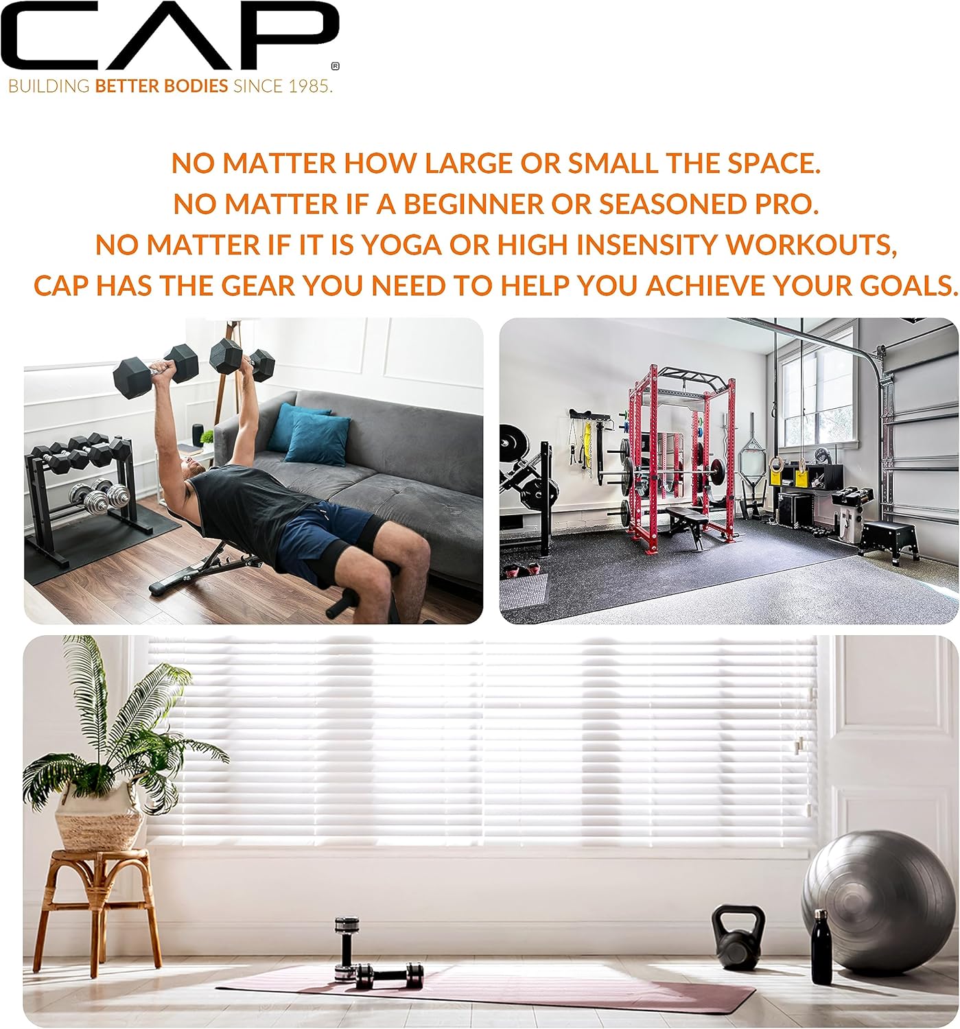 CAP Barbell Black Cast Iron Kettlebell Single or Set | 10-80 Lbs