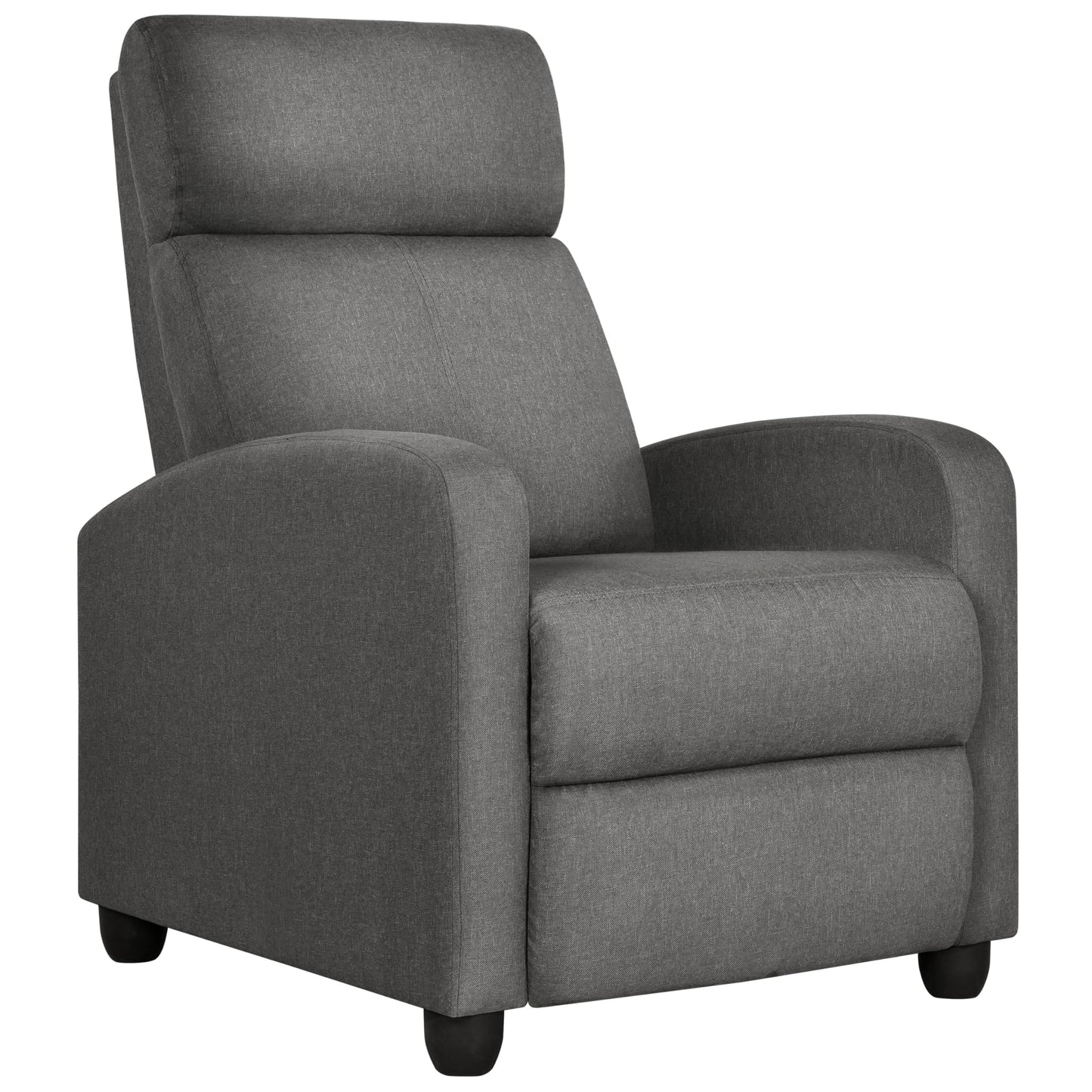 Yaheetech Recliner Chair PU Leather Recliner Sofa Home Theater Seating with Lumbar Support Overstuffed High-Density Sponge Push Back Recliners Armchair for Living Room