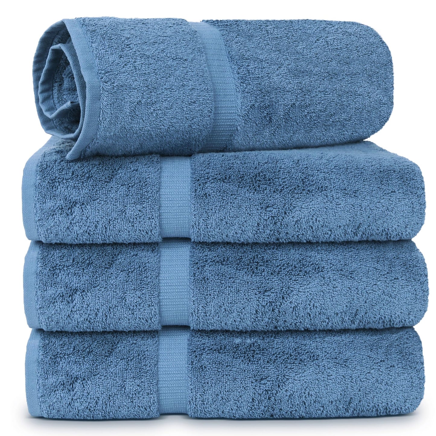 Chakir Turkish Linens | Hotel & Spa Quality 100% Cotton Premium Turkish Towels | Soft & Absorbent (4-Piece Bath Towels, Dark Gray)