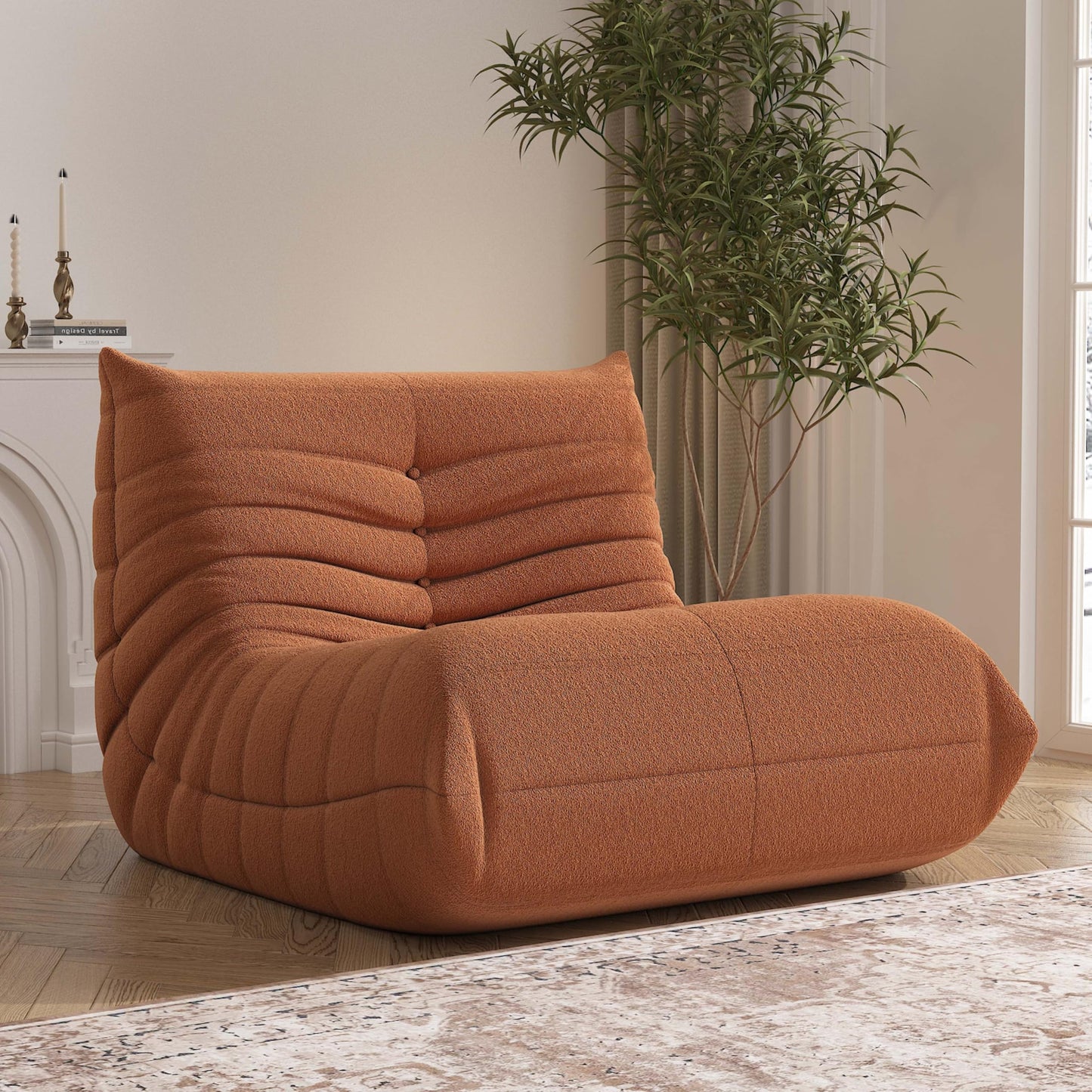 Bean Bag Chair, Memory Foam Bean Bag Sofa Large Bean Bag Chair for Adults, Bean Bag Chairs for Teens with High Density Comfortable Foam, Bean Bag for Living Room, Bedroom (Coffee)