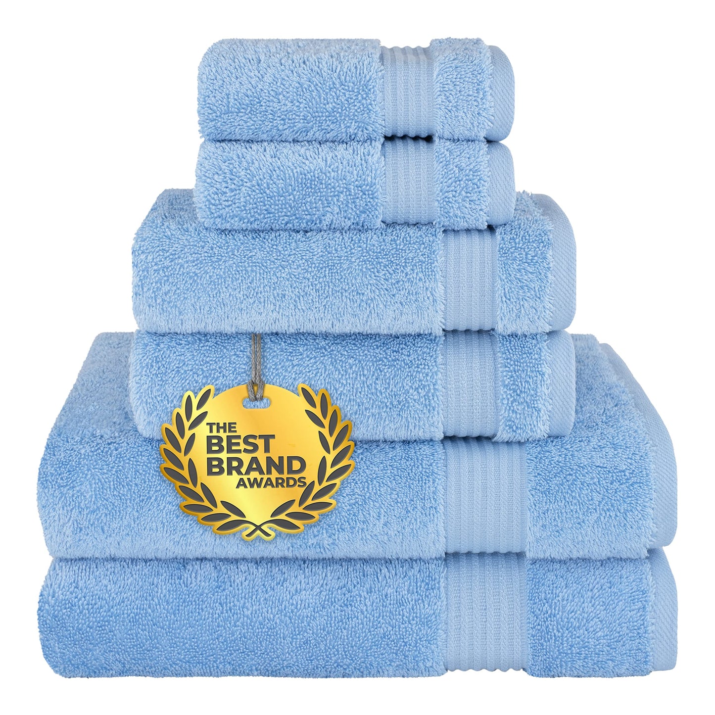 Cotton Paradise 6 Piece Towel Set, 100% Cotton Soft Absorbent Turkish Towels for Bathroom, 2 Bath Towels 2 Hand Towels 2 Washcloths, Red Towel Set