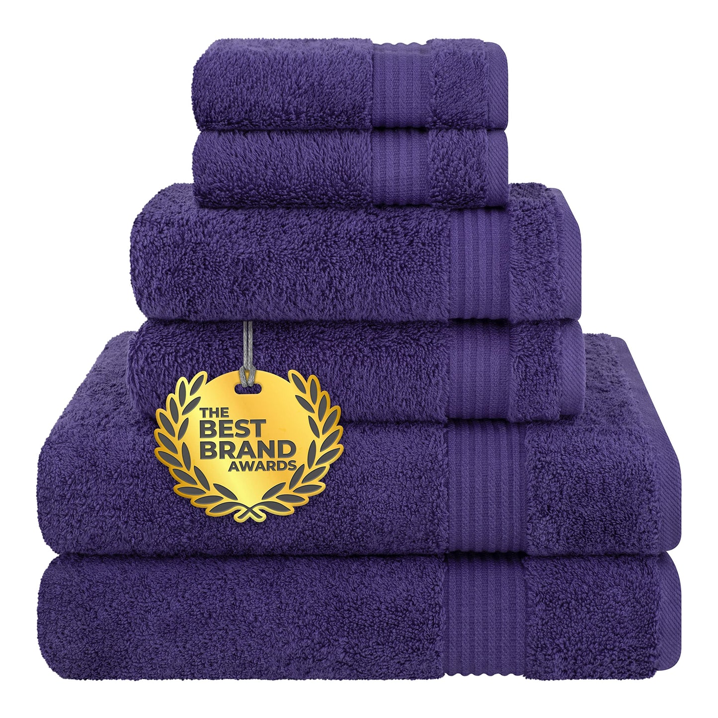 Cotton Paradise 6 Piece Towel Set, 100% Cotton Soft Absorbent Turkish Towels for Bathroom, 2 Bath Towels 2 Hand Towels 2 Washcloths, Red Towel Set