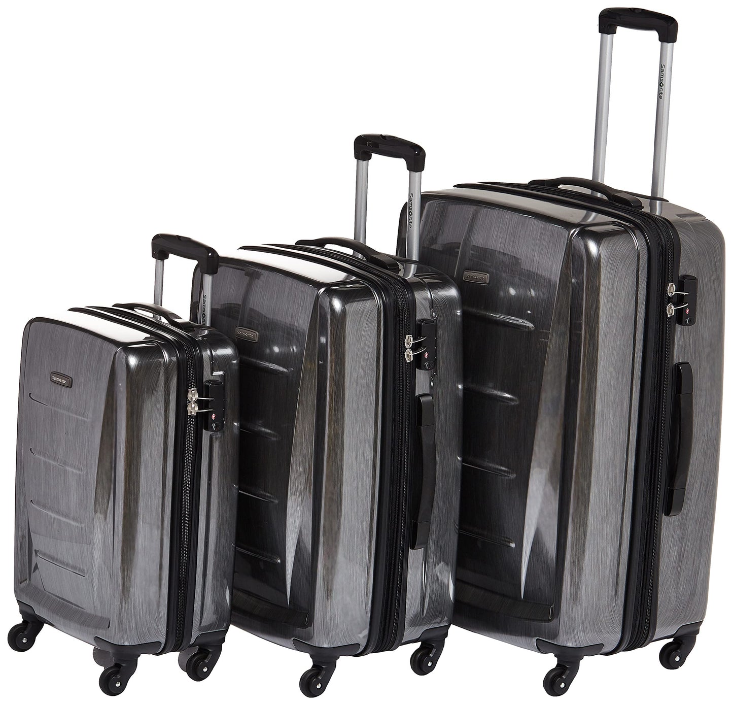 Samsonite Winfield 2 Hardside Expandable Luggage with Spinner Wheels, Burgundy, Checked-Medium 24-Inch
