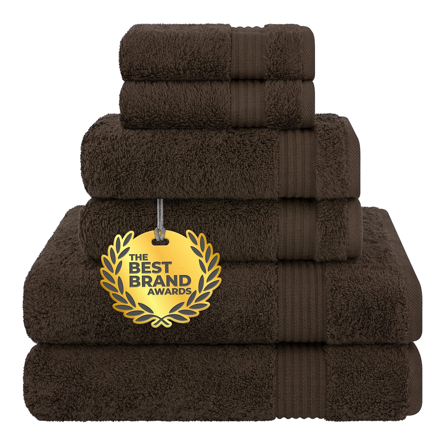 Cotton Paradise 6 Piece Towel Set, 100% Cotton Soft Absorbent Turkish Towels for Bathroom, 2 Bath Towels 2 Hand Towels 2 Washcloths, Lilac Towel Set