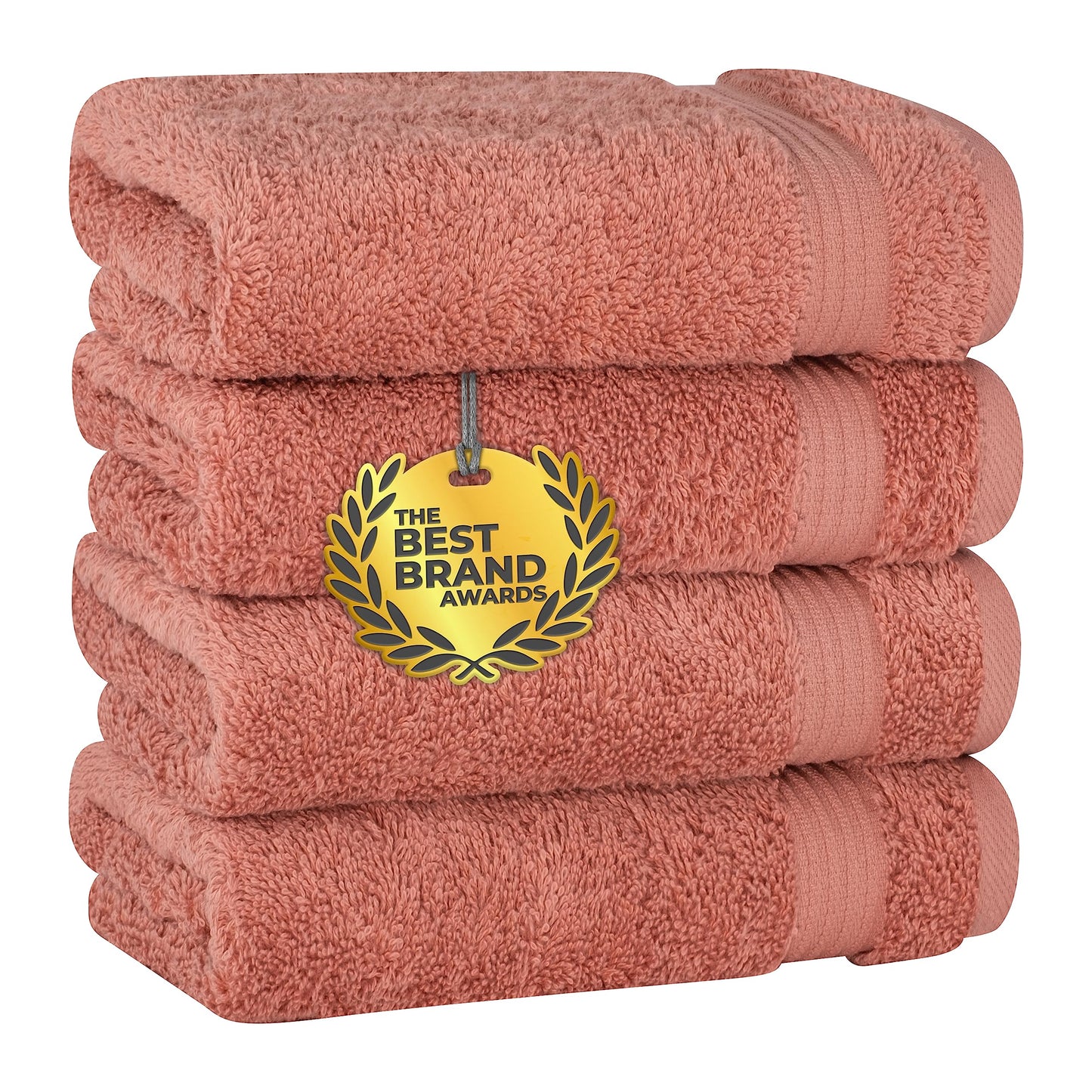 Cotton Paradise 6 Piece Towel Set, 100% Cotton Soft Absorbent Turkish Towels for Bathroom, 2 Bath Towels 2 Hand Towels 2 Washcloths, Red Towel Set