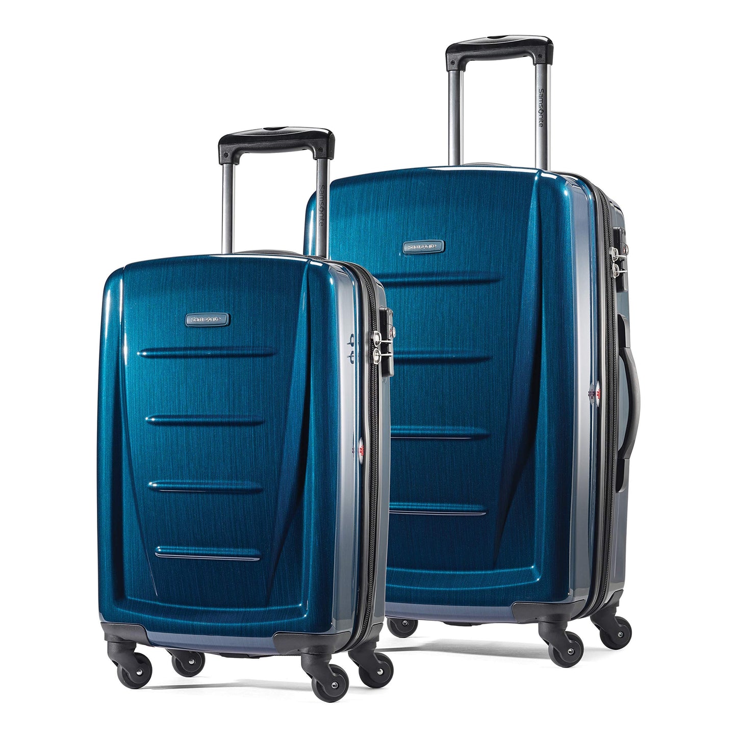 Samsonite Winfield 2 Hardside Expandable Luggage with Spinner Wheels, Burgundy, Checked-Medium 24-Inch