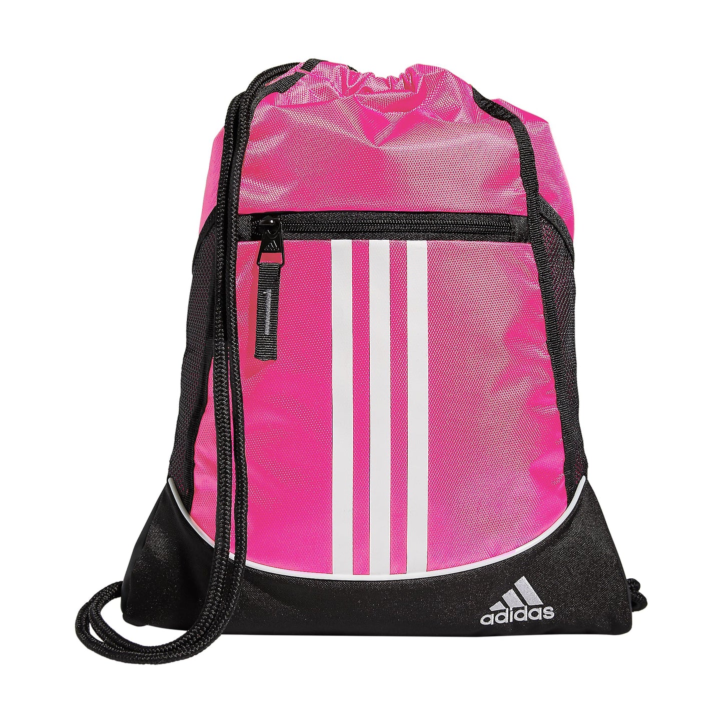 adidas Alliance Sackpack, Drawstring Backpack, Lightweight Small Gym Bag for Women and Men, Black, One Size
