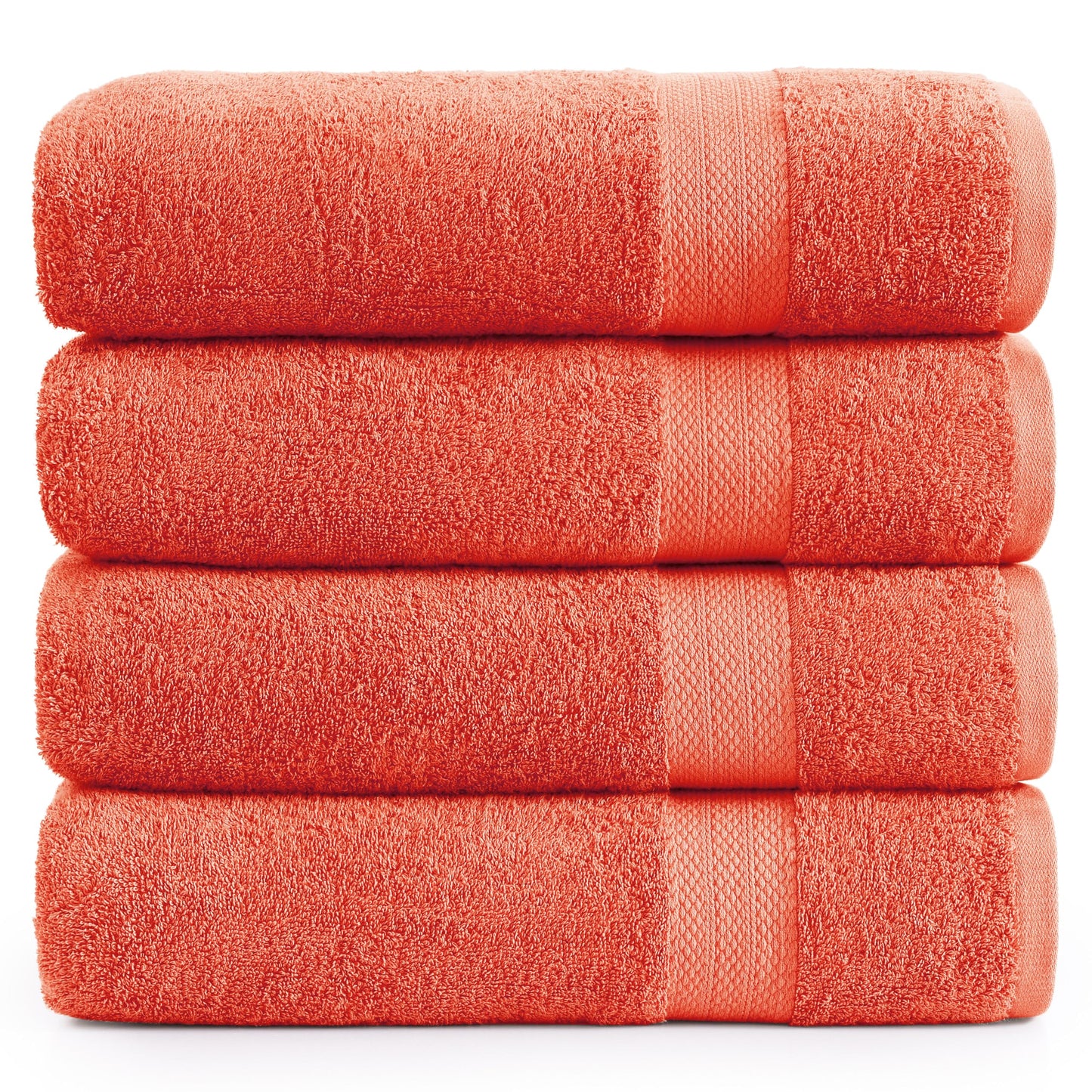 LANE LINEN 100% Cotton Bath Towels Pack of 4 (28"x54") - Ring Spun Mercerized Cotton Bathroom Towel Set - Quick Dry, Soft & Absorbent Large Bath Towels - Holds Well After Multiple Washes - Emerald