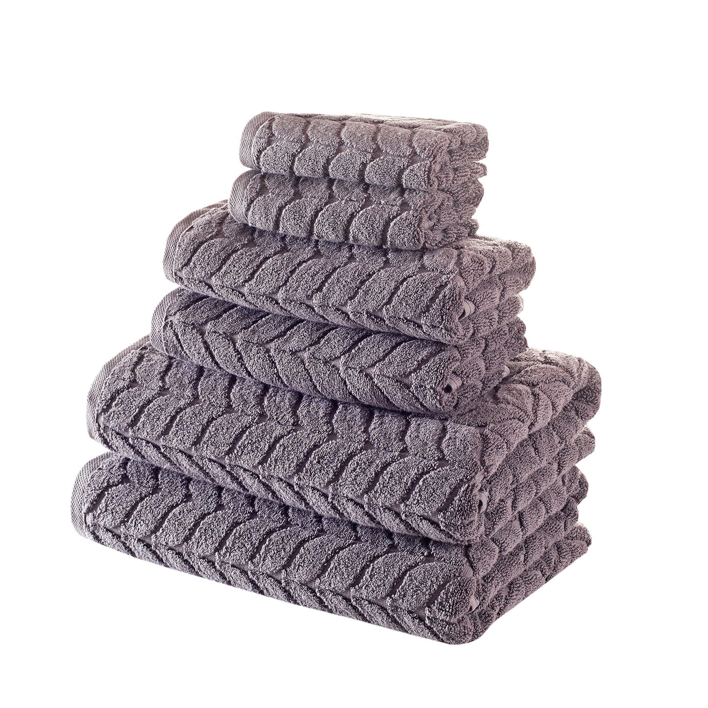 BAGNO MILANO Turkish Cotton Ultra-Soft Plush Absorbent Quick Dry Bathroom Towel Set, Made in Turkey (Petrol Blue, 6 pcs Towel Set)