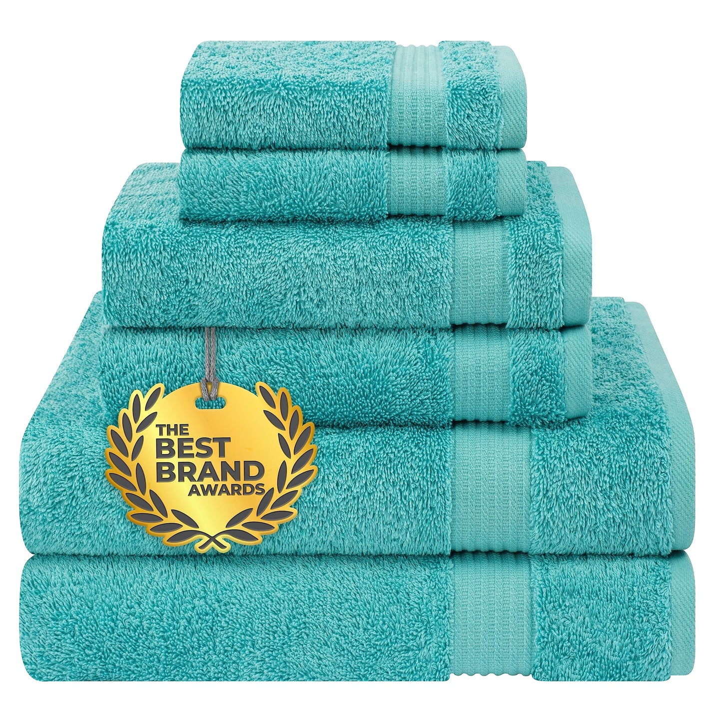 Cotton Paradise 6 Piece Towel Set, 100% Cotton Soft Absorbent Turkish Towels for Bathroom, 2 Bath Towels 2 Hand Towels 2 Washcloths, Lilac Towel Set