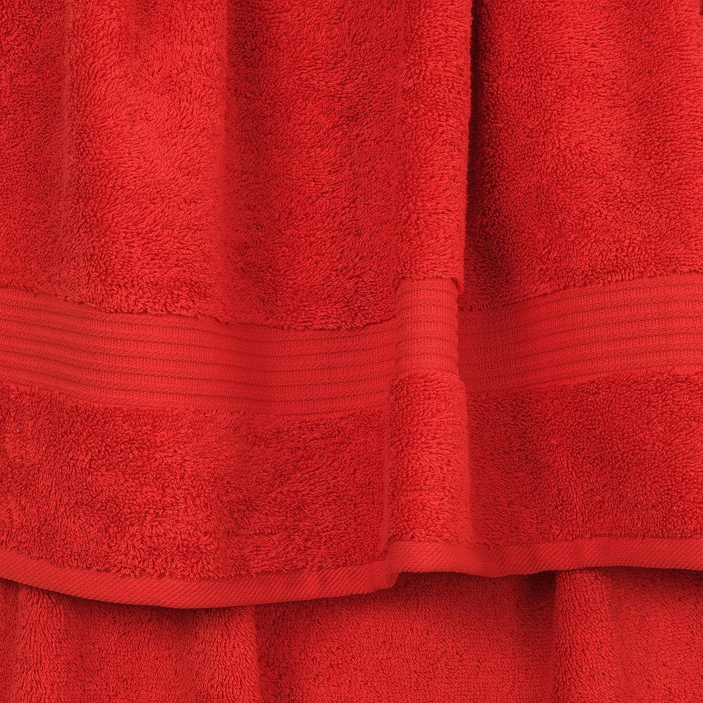 Cotton Paradise 6 Piece Towel Set, 100% Cotton Soft Absorbent Turkish Towels for Bathroom, 2 Bath Towels 2 Hand Towels 2 Washcloths, Red Towel Set