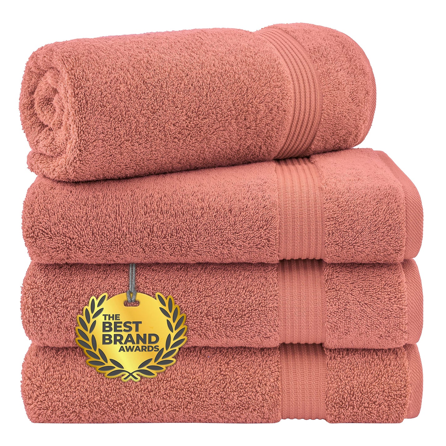 Cotton Paradise 6 Piece Towel Set, 100% Cotton Soft Absorbent Turkish Towels for Bathroom, 2 Bath Towels 2 Hand Towels 2 Washcloths, Red Towel Set