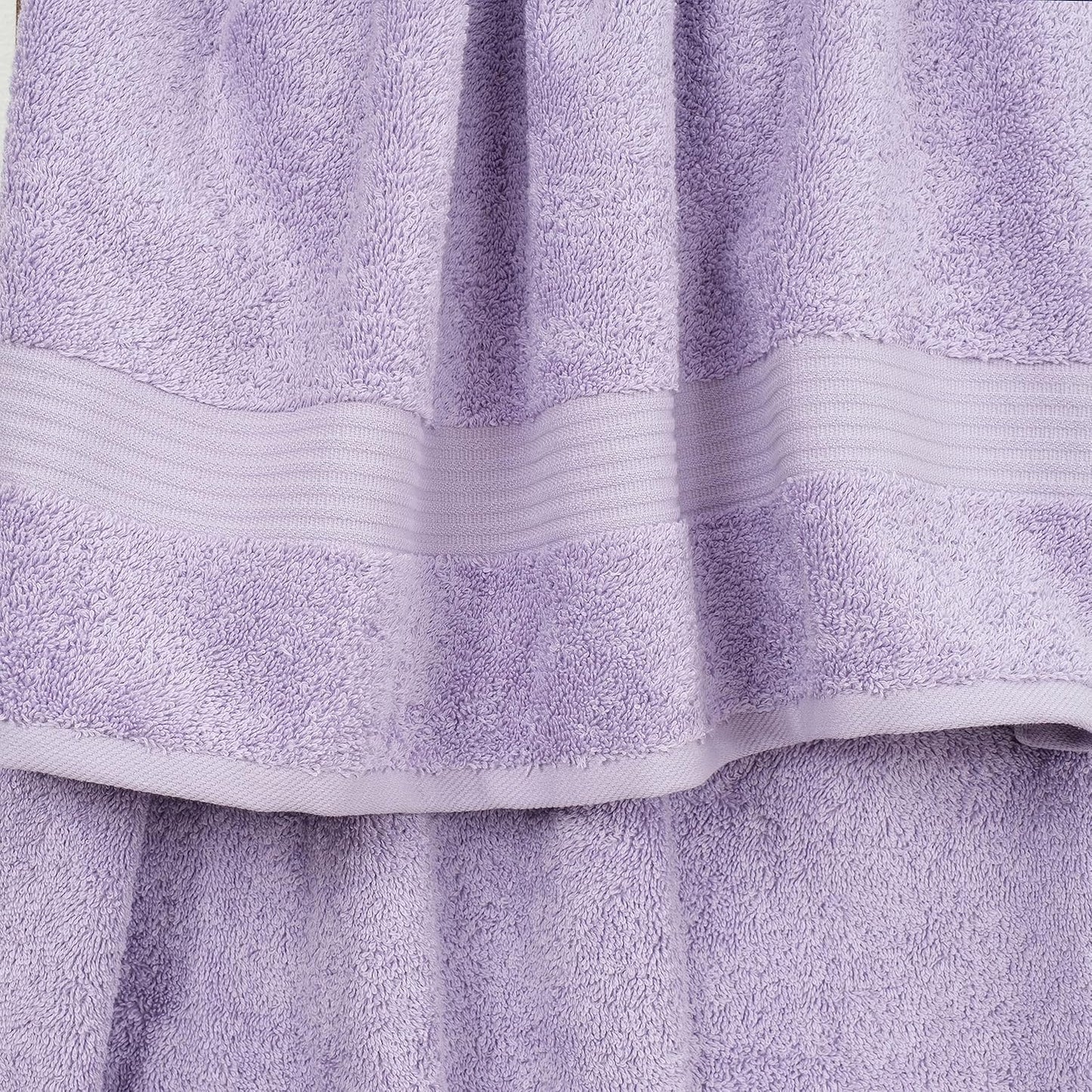 Cotton Paradise 6 Piece Towel Set, 100% Cotton Soft Absorbent Turkish Towels for Bathroom, 2 Bath Towels 2 Hand Towels 2 Washcloths, Lilac Towel Set
