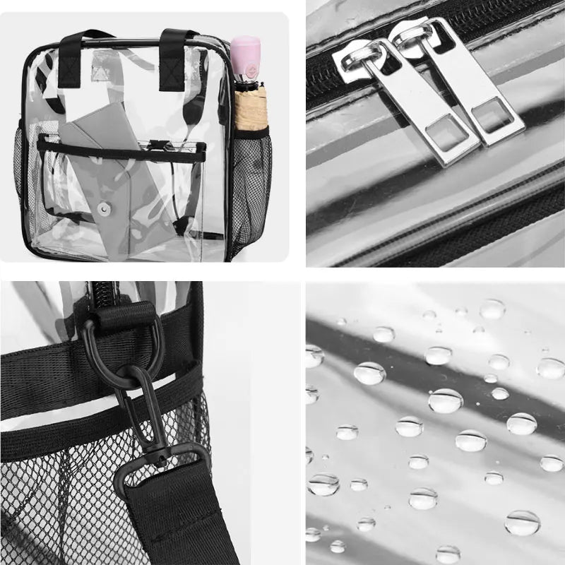 PVC Transparent Swimming Bag Beach Shoulder Crossbody Bag Large Summer Clear Waterproof Fitness Pool Yoga Handbag Sports Tote