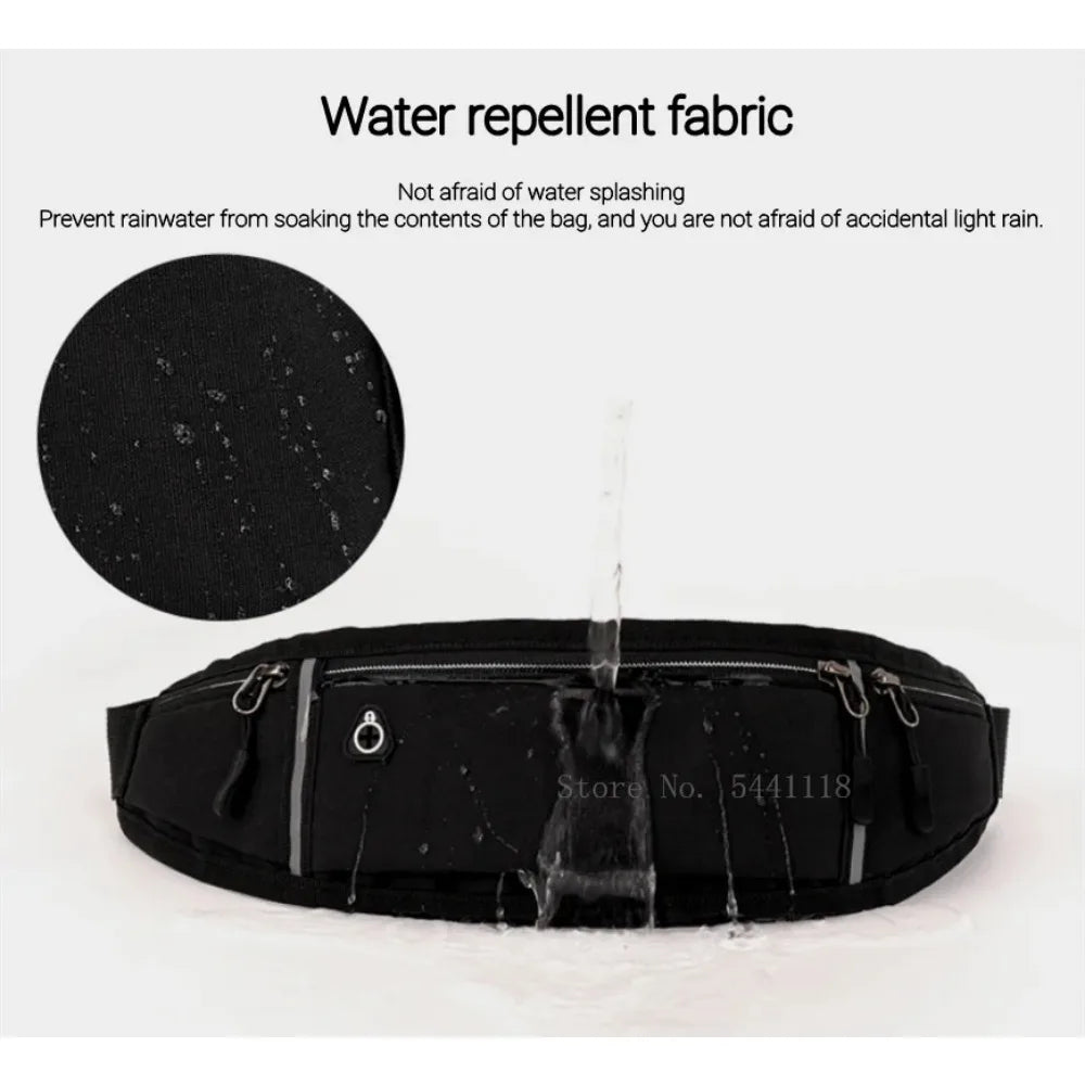 Professional Running Waist Bag Sports Belt Pouch Mobile Phone Case Men Women Hidden Pouch Gym SportsBags Running Belt Waist Pack